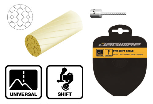 Linka przerzutki JAGWIRE PRO STS-PS - stal nierdzewna - polerowana