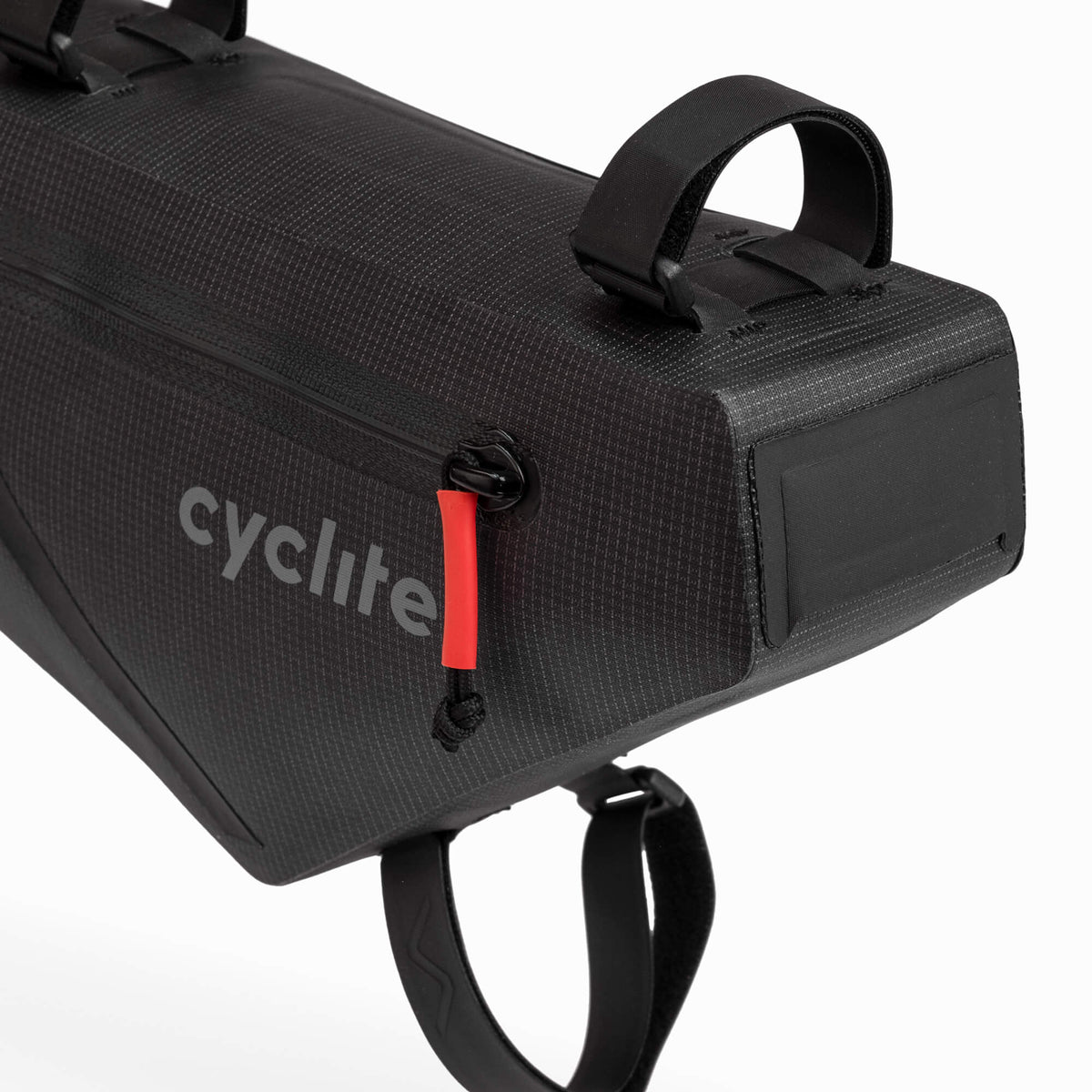 Cyclite Frame Bag, czarna, detal z bliska