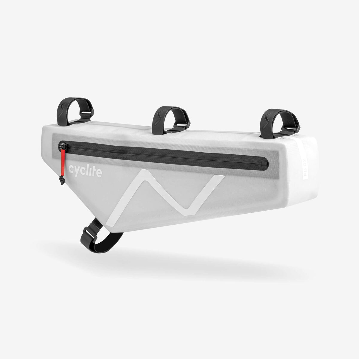 Cyclite Frame Bag 2,8 l, jasnoszara, widok z tyłu pod kątem
