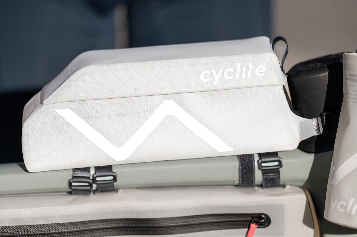 Cyclite Top Tube Bag na górnej rurze nad torbą na ramę