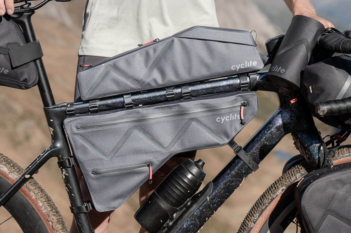 Cyclite Top Tube Bag Large z torbą na ramę i bidonem