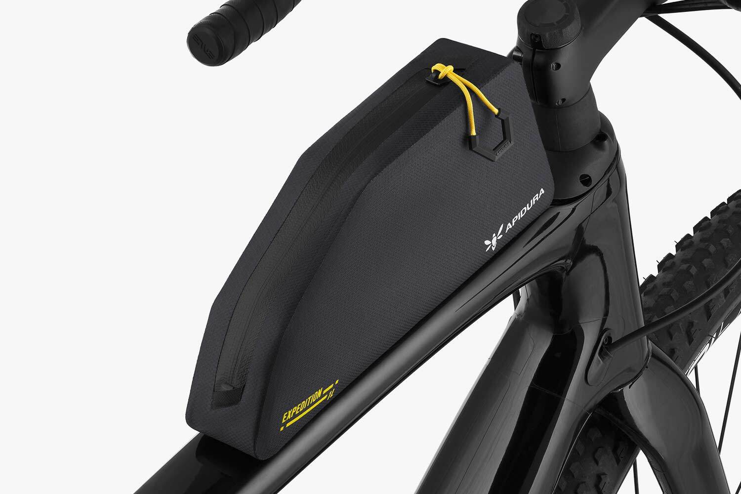 Wodoodporny zamek torby Apidura Expedition Bolt-On Top Tube Pack 1L otwierany jedną ręką