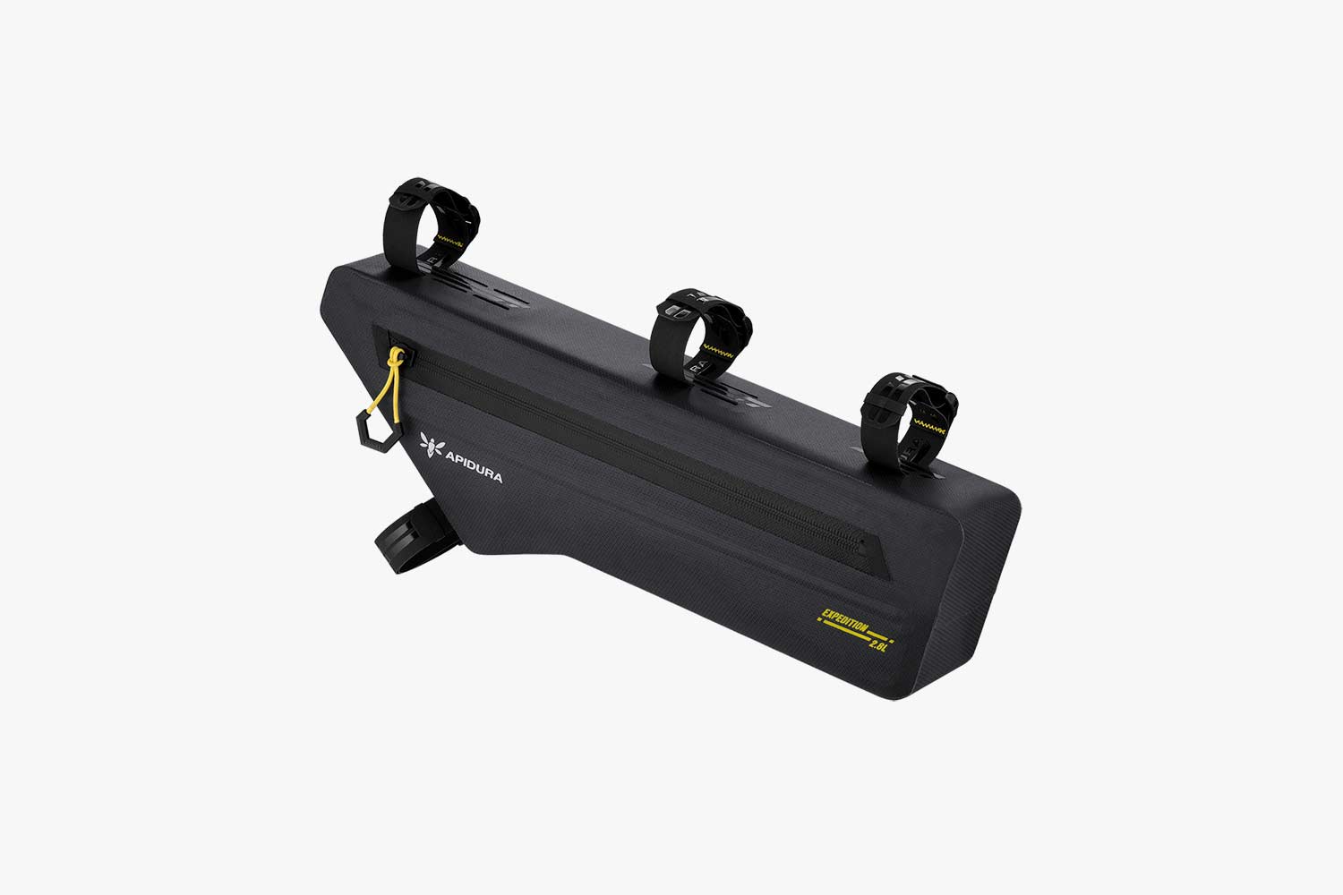 Apidura Expedition Frame Pack 2.8L zamontowana w trójkącie ramy