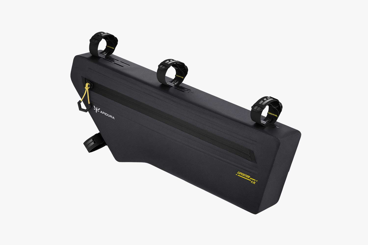 Apidura Expedition Frame Pack 4.3L zamontowana w trójkącie ramy