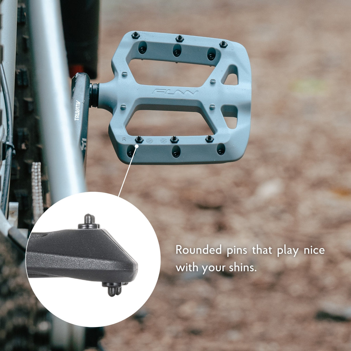 Pedały platformowe FUNN Taipan czarne – zaokrąglone piny | Najs Bike