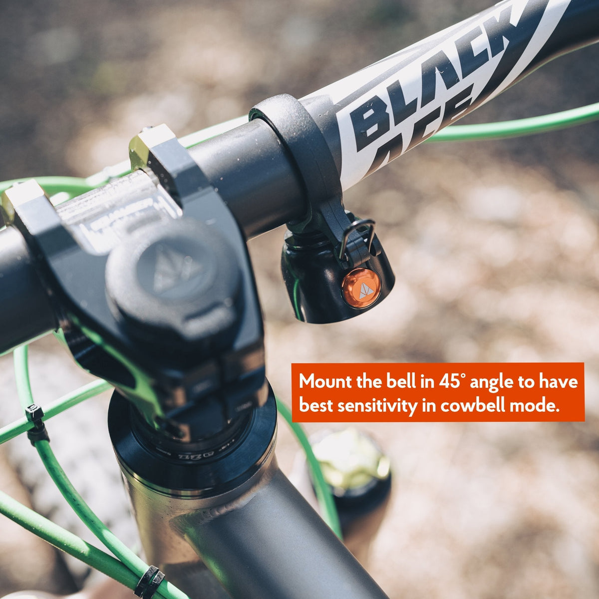 Dzwonek Granite Cricket Bell – montaż pod kątem | Najs Bike
