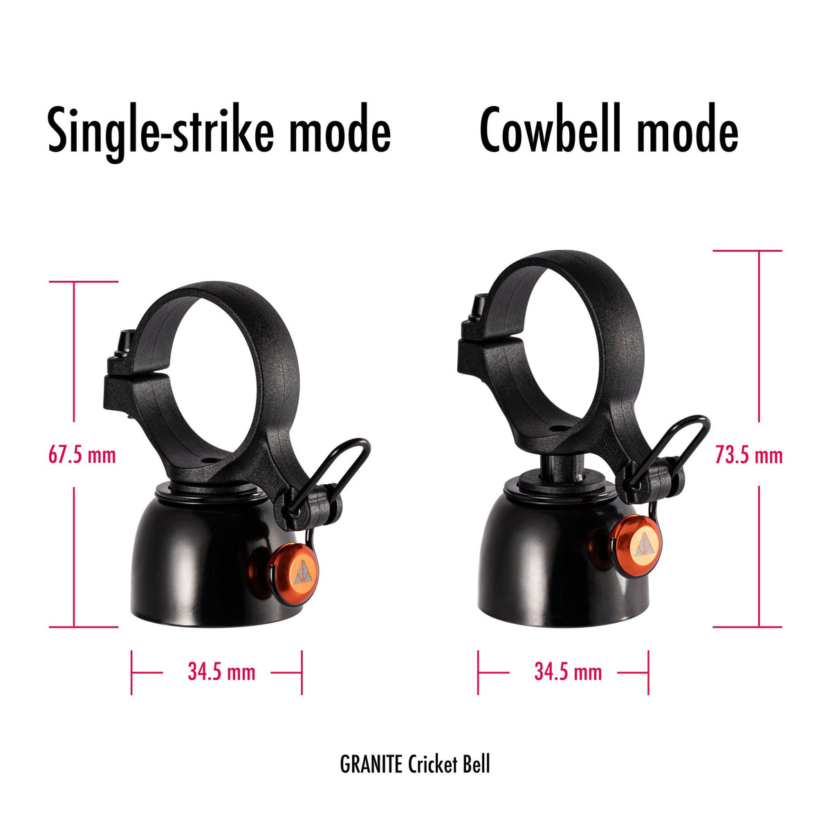 Dzwonek Granite Cricket Bell – tryby pracy i wymiary | Najs Bike