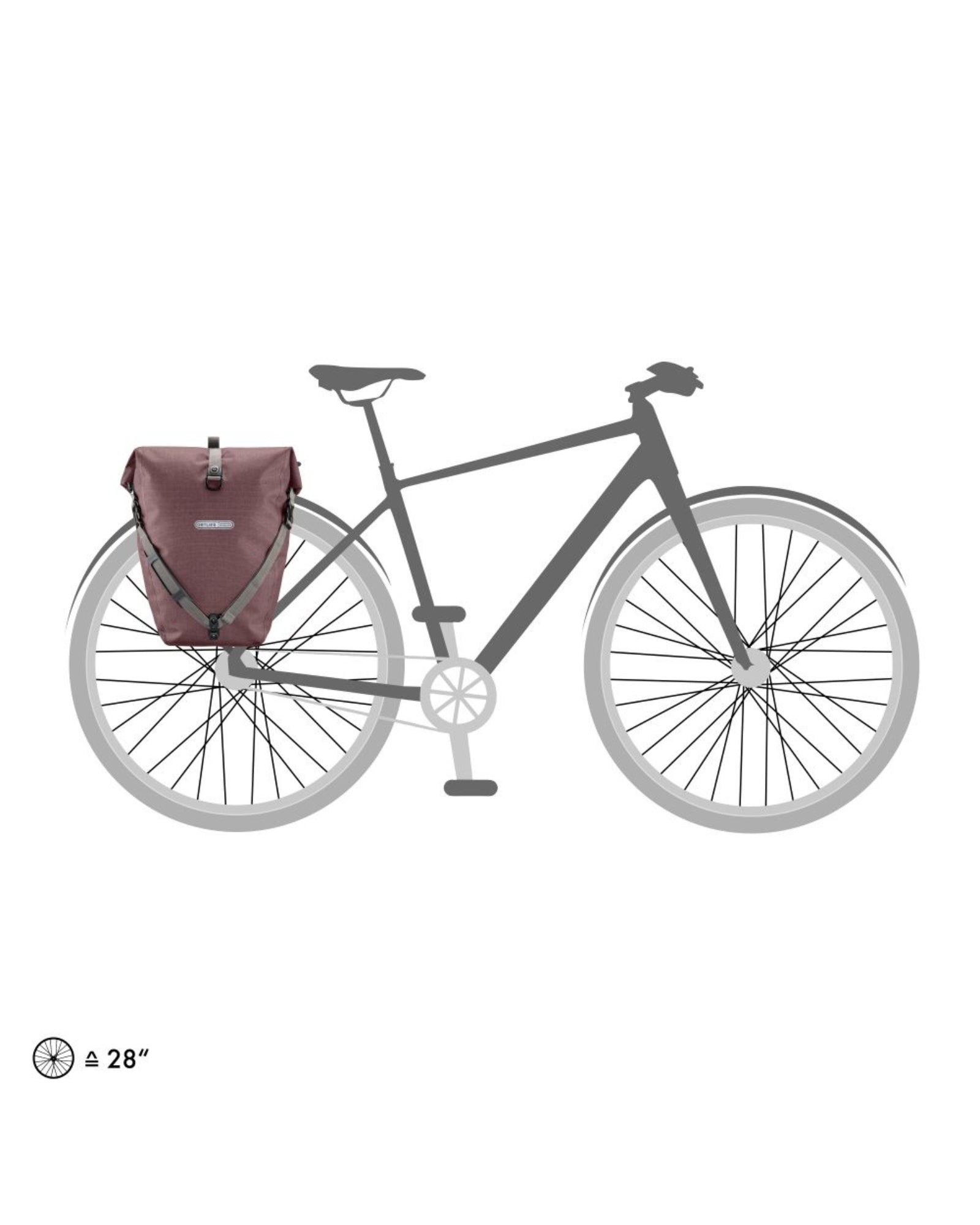 Sakwa tylna Ortlieb Back - Roller Urban Line 20L – Ash Rose - Najs Bike