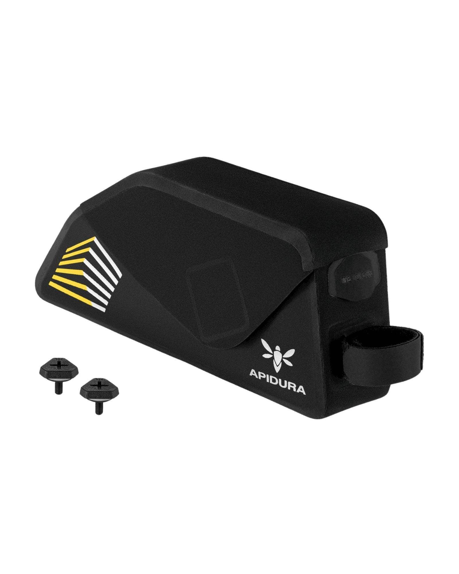Magnetyczne zamknięcie flip-top torby Apidura Racing Bolt-On Top Tube Pack 1L