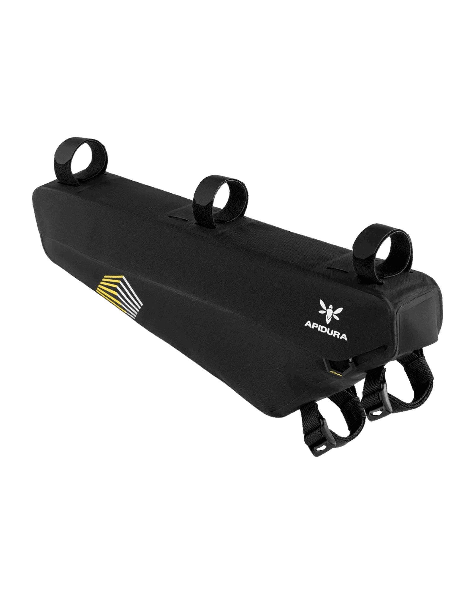 Apidura Racing Frame Pack zamontowana w trójkącie ramy szosowej