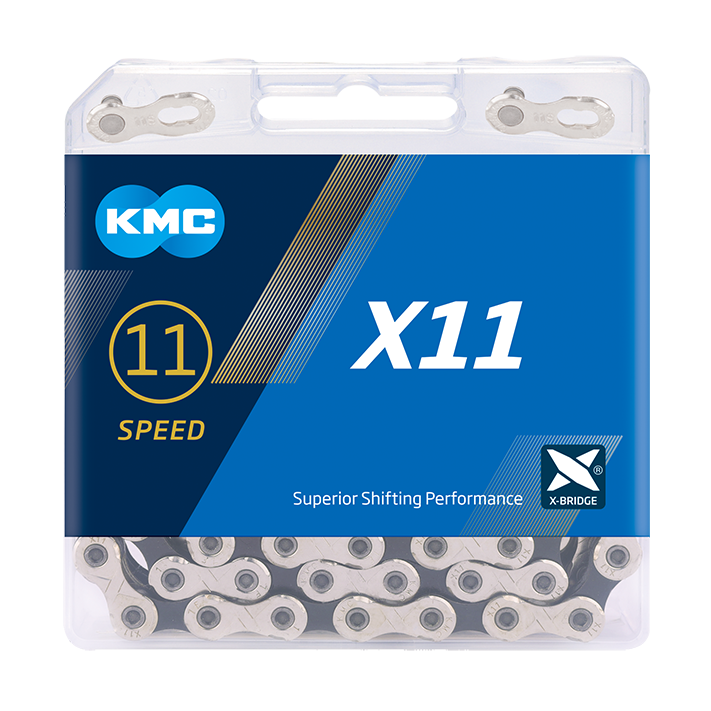Łańcuch KMC X11 Silver/Grey – 11 rz.