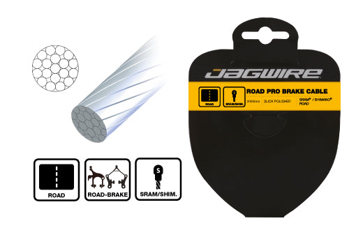 Linka hamulca szosowa JAGWIRE SPORT STS / stal nierdzewna / szlifowana / 1.5x2000mm