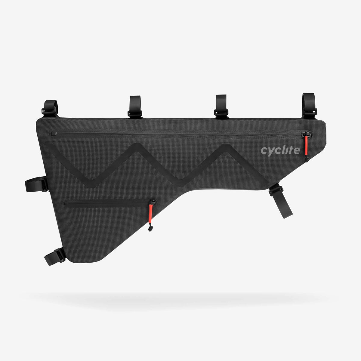 Cyclite Frame Bag Large 3,6 l, czarna torba na ramę, widok z boku
