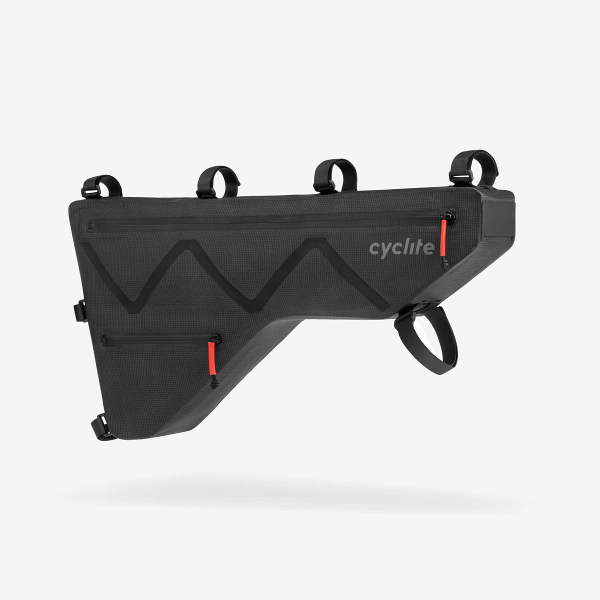 Cyclite Frame Bag Large 3,6 l, czarna, widok z przodu pod kątem
