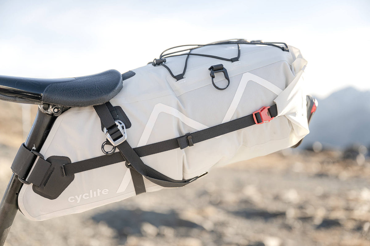 Cyclite Saddle Bag 12,9 l, jasnoszara, za siodłem roweru gravelowego