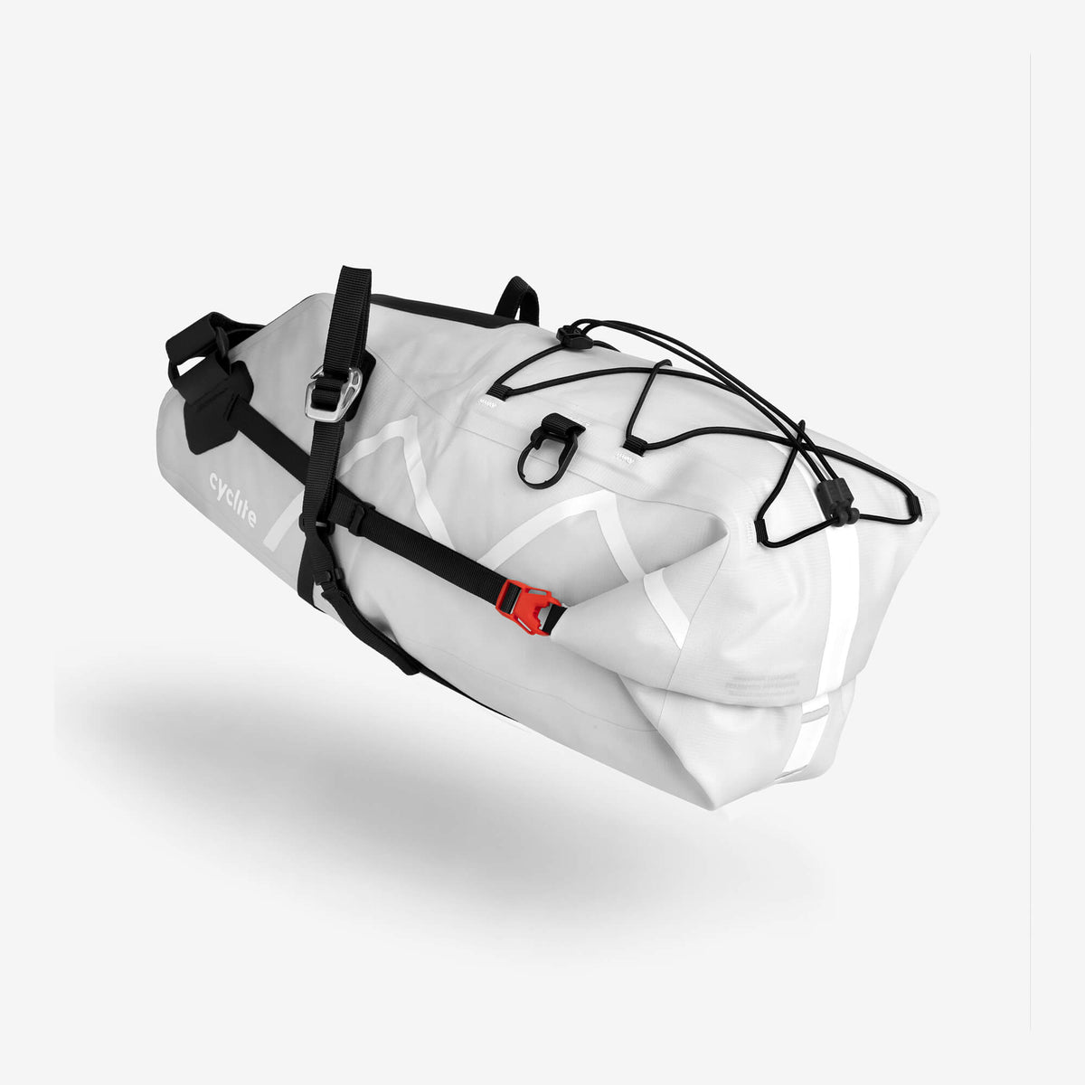 Cyclite Saddle Bag 12,9 l, jasnoszara, widok z tyłu pod kątem