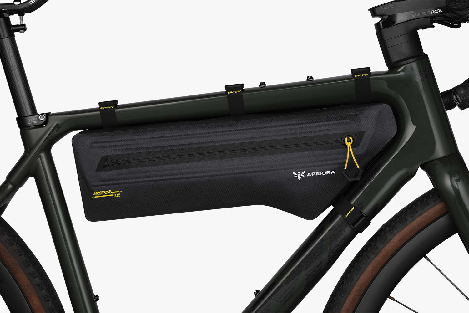Wodoodporny zamek z szynami torby Apidura Expedition Frame Pack 3.8L